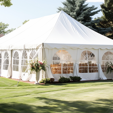 White event tent rental outdoor