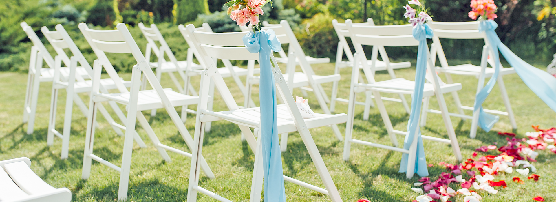 Outdoor wedding chair rental service